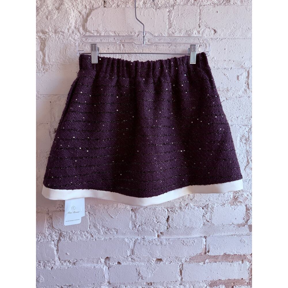 Miss Rosier Brigitte Purple Tweed Jacket & Mini Skirt Set NWT M Fits Small - Picture 11 of 14